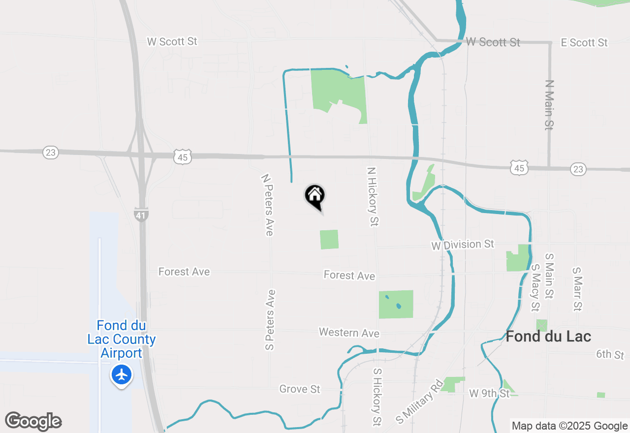 Map of 76 N Seymour St, Fond Du Lac, WI 54935