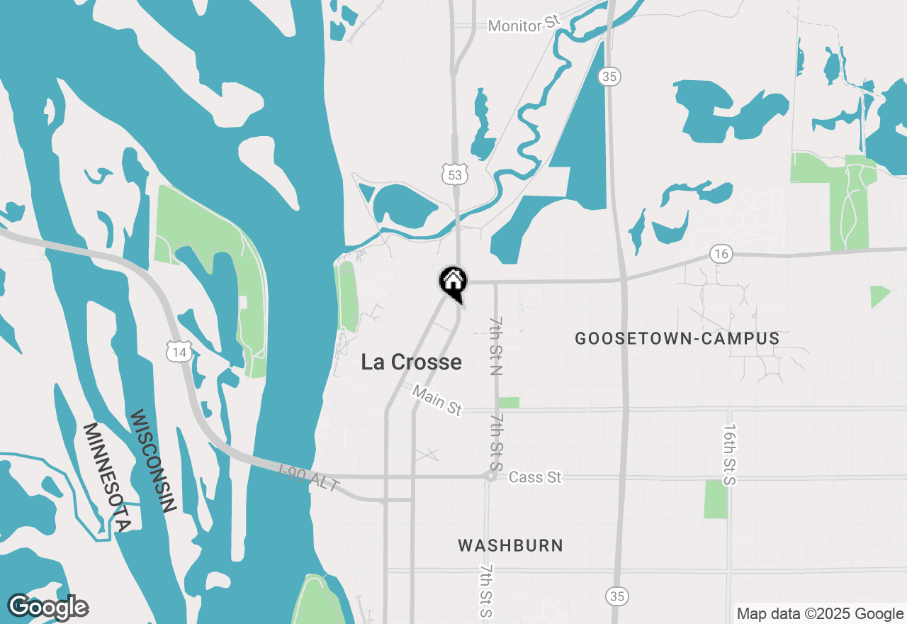 Map of 419 4th St N, La Crosse, WI 54601