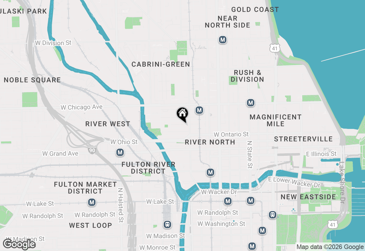 Map of 360 W Erie Street #4D, Chicago, IL 60654