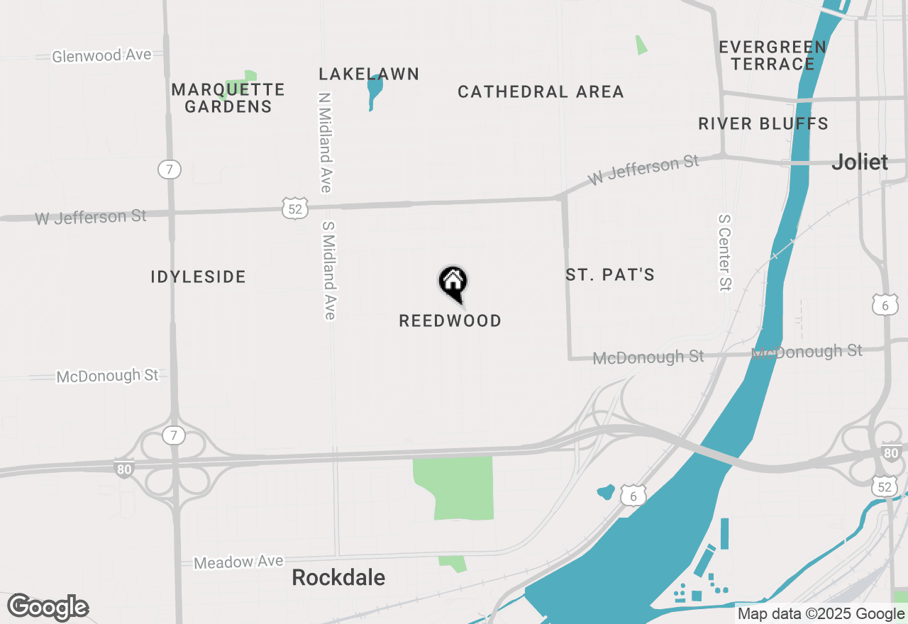 Map of 222 Park Drive, Joliet, IL 60436