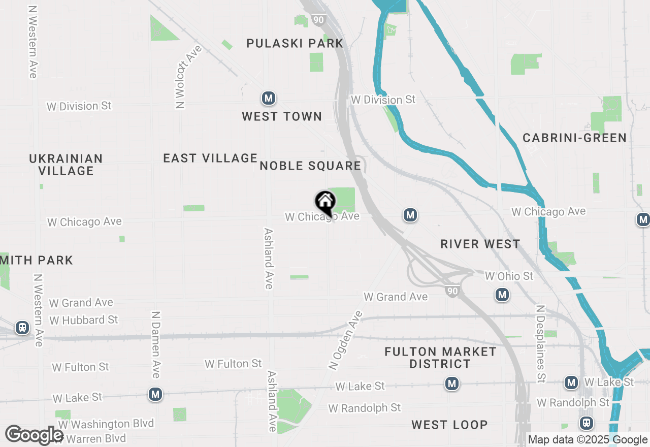 Map of 736 N Noble Street #3, Chicago, IL 60642