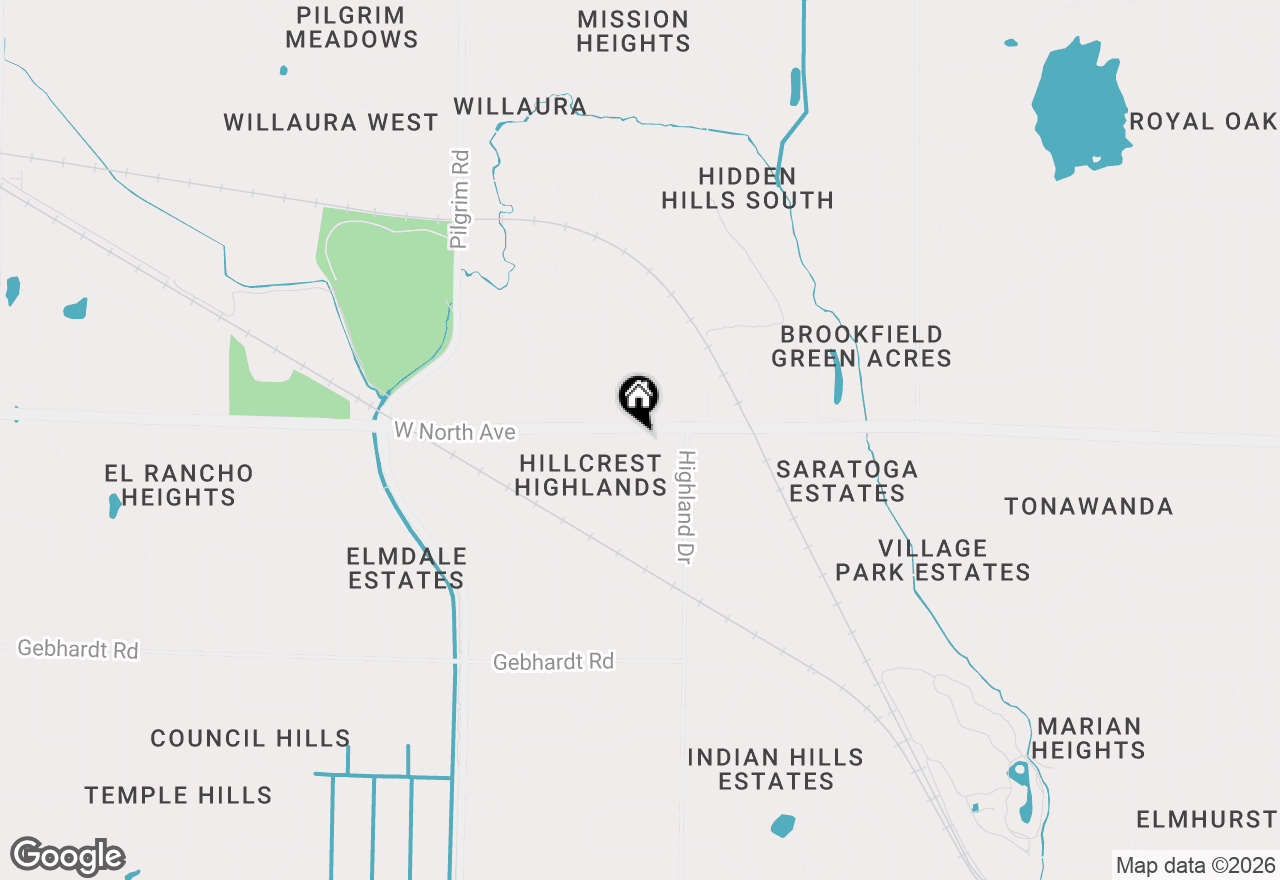 Map of 14965 W North Ave, Brookfield, WI 53005