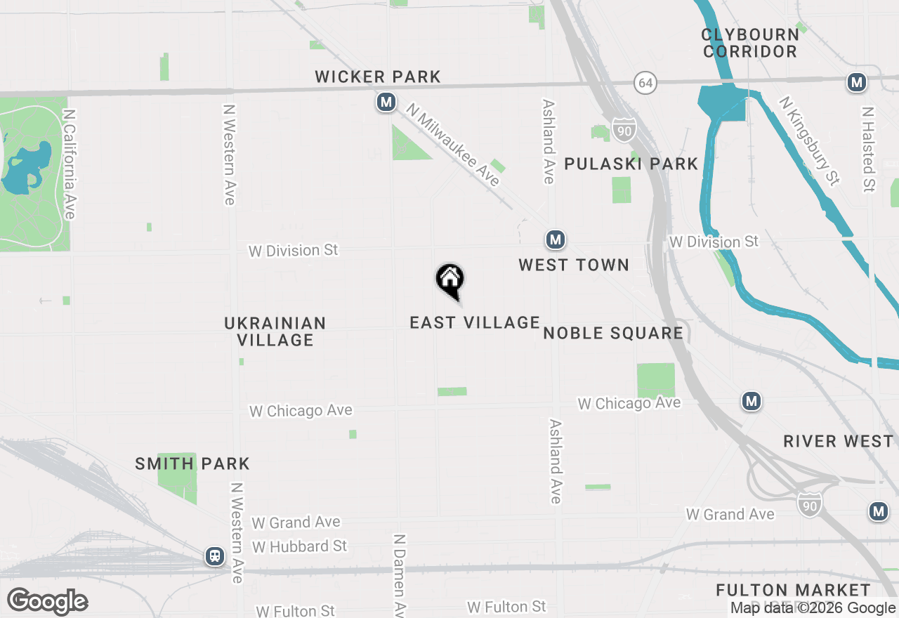 Map of 1024 N Honore Street #2, Chicago, IL 60622