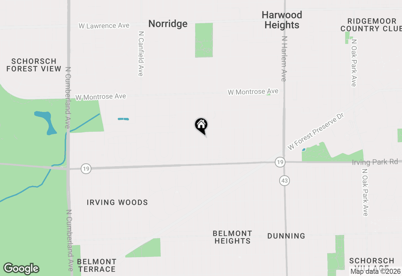 Map of 4128 N Ottawa Avenue, Norridge, IL 60706