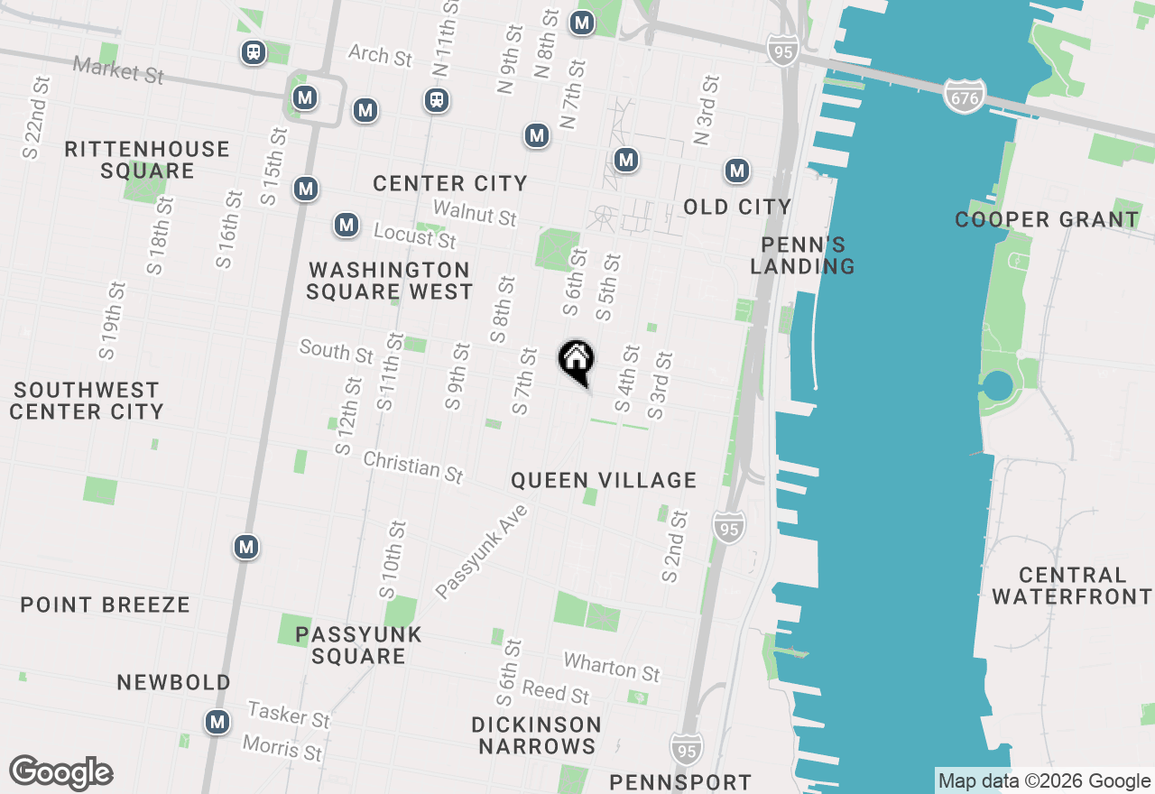 Map of 514 South Street #UNIT 203, Philadelphia, PA 19147