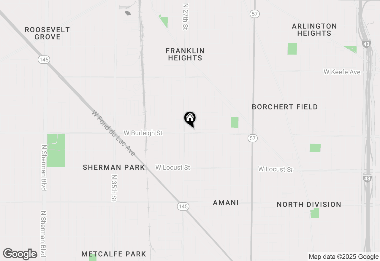 Map of 2608 W Burleigh St, Milwaukee, WI 53206