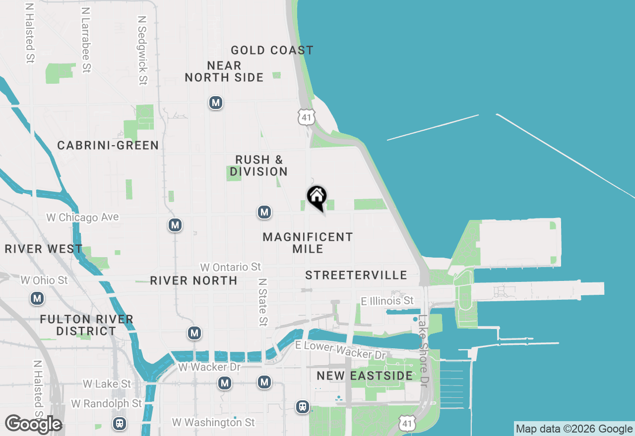 Map of 161 E Chicago Avenue #33DE, Chicago, IL 60611
