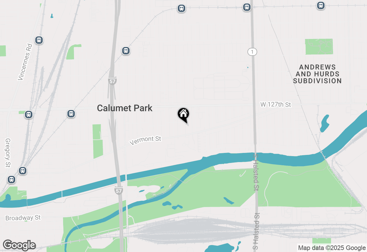 Map of 12811 S Elizabeth Street, Calumet Park, IL 60827