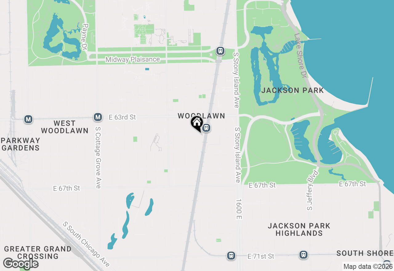 Map of 1367 E 64th Street #2, Chicago, IL 60637