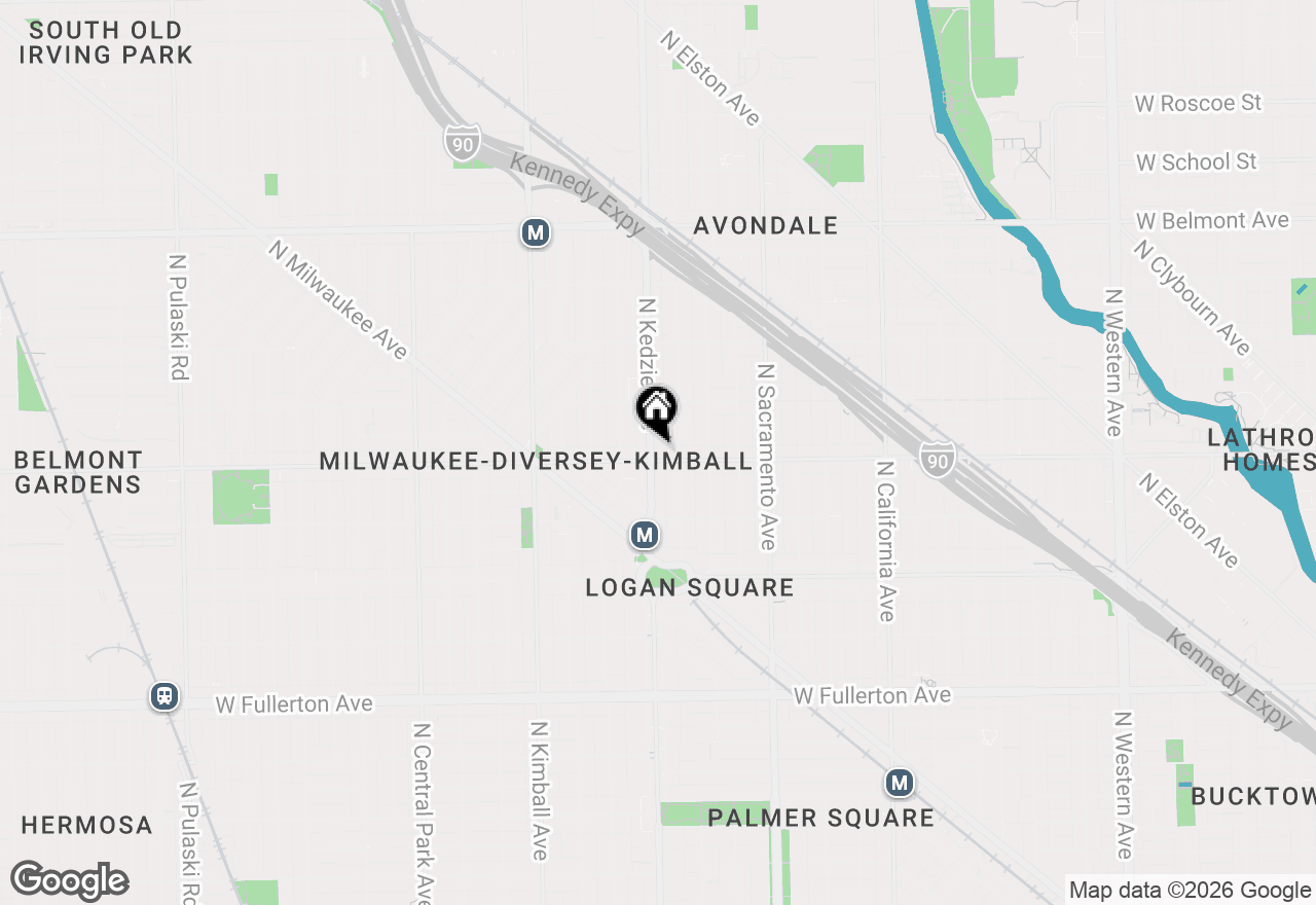 Map of 2807 N Kedzie Avenue #2, Chicago, IL 60618