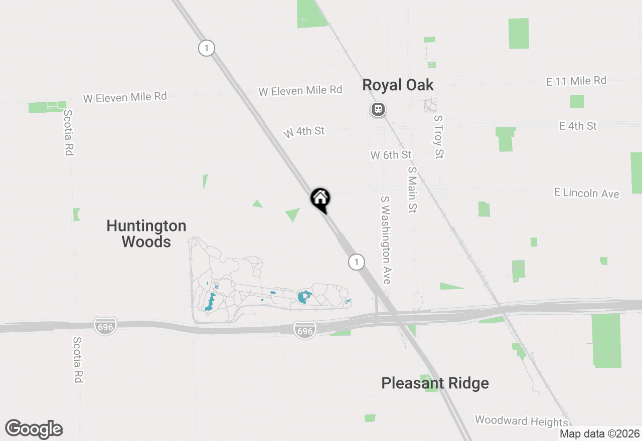 Map of 25777 Woodward Avenue #204, Royal Oak, MI 48067