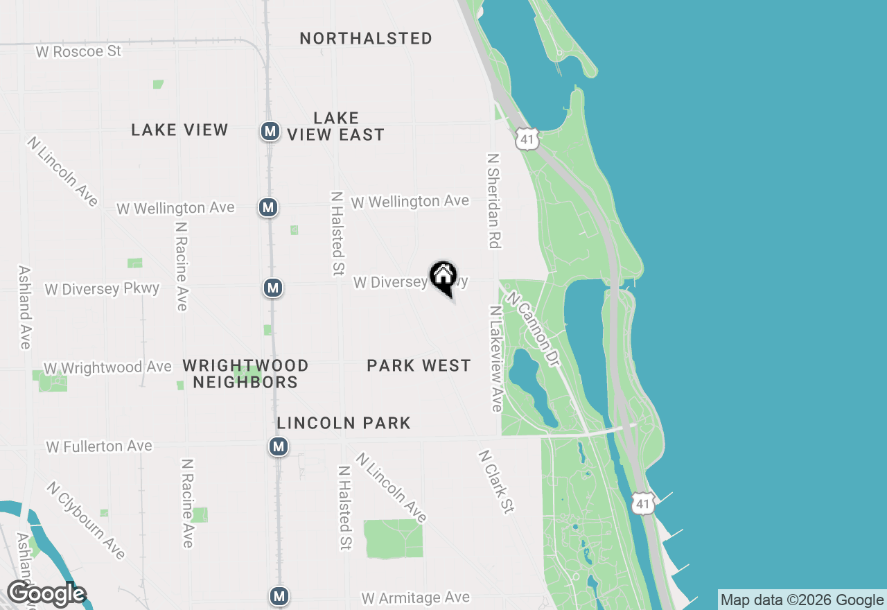 Map of 2740 N Hampden Court #4E, Chicago, IL 60614