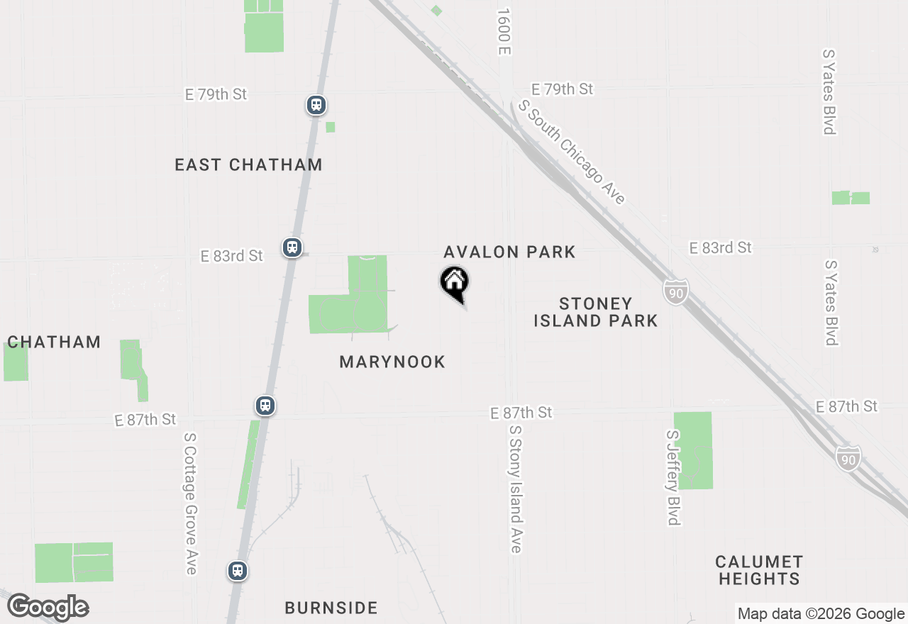 Map of 8429 S Dante Avenue, Chicago, IL 60619