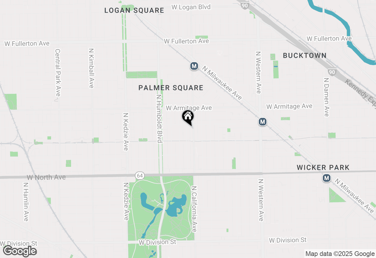 Map of 1845 N Mozart Street #2, Chicago, IL 60647