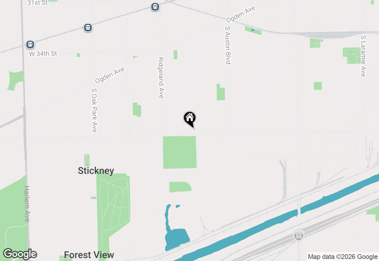 Map of 3839 Harvey Avenue, Berwyn, IL 60402