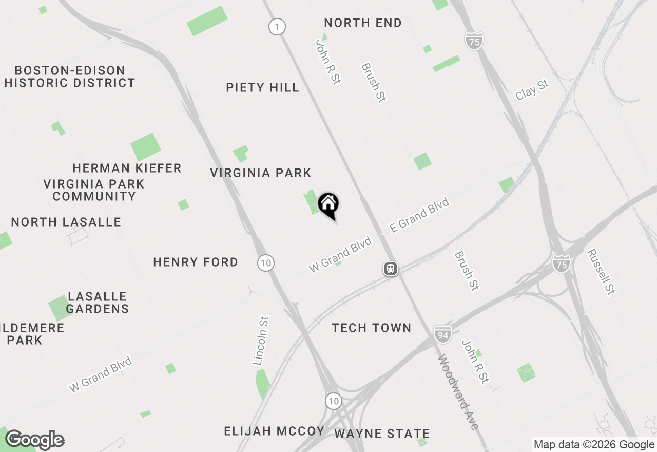 Map of 7409 2nd Avenue #8, Detroit, MI 48202