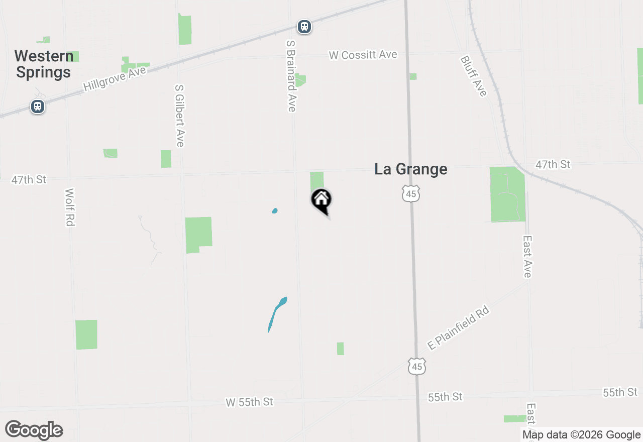 Map of 636 S Waiola Avenue, La Grange, IL 60525