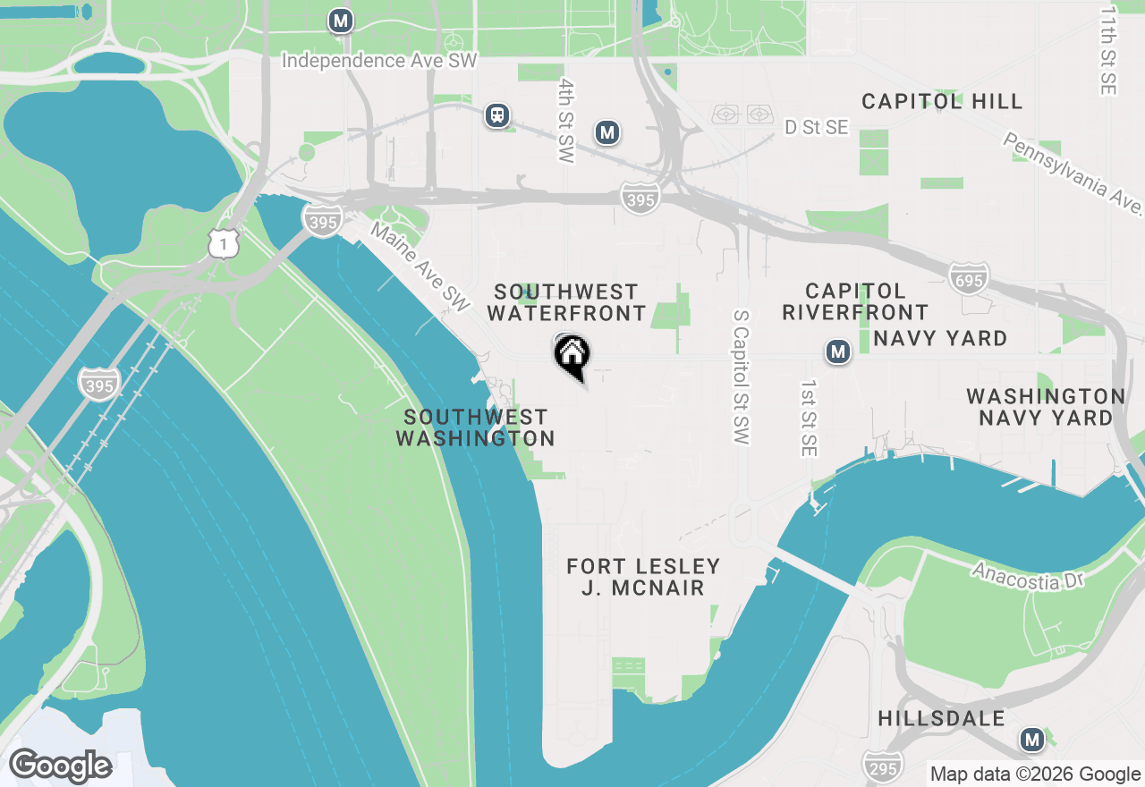Map of 1250 4th Street Sw #W413, Washington, DC 20024