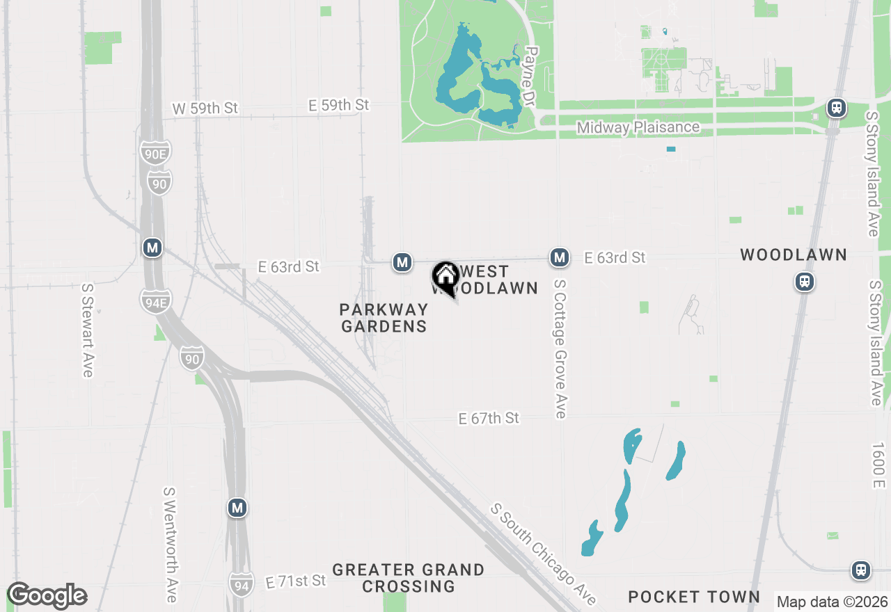 Map of 6405 S Eberhart Avenue, Chicago, IL 60637