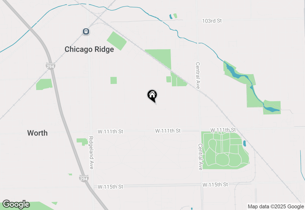 Map of 5919 W 109th Place, Chicago Ridge, IL 60415