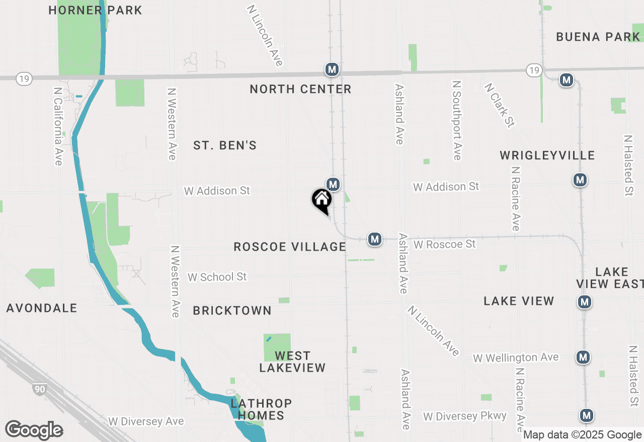 Map of 1847 W Cornelia Avenue #FRONT, Chicago, IL 60657