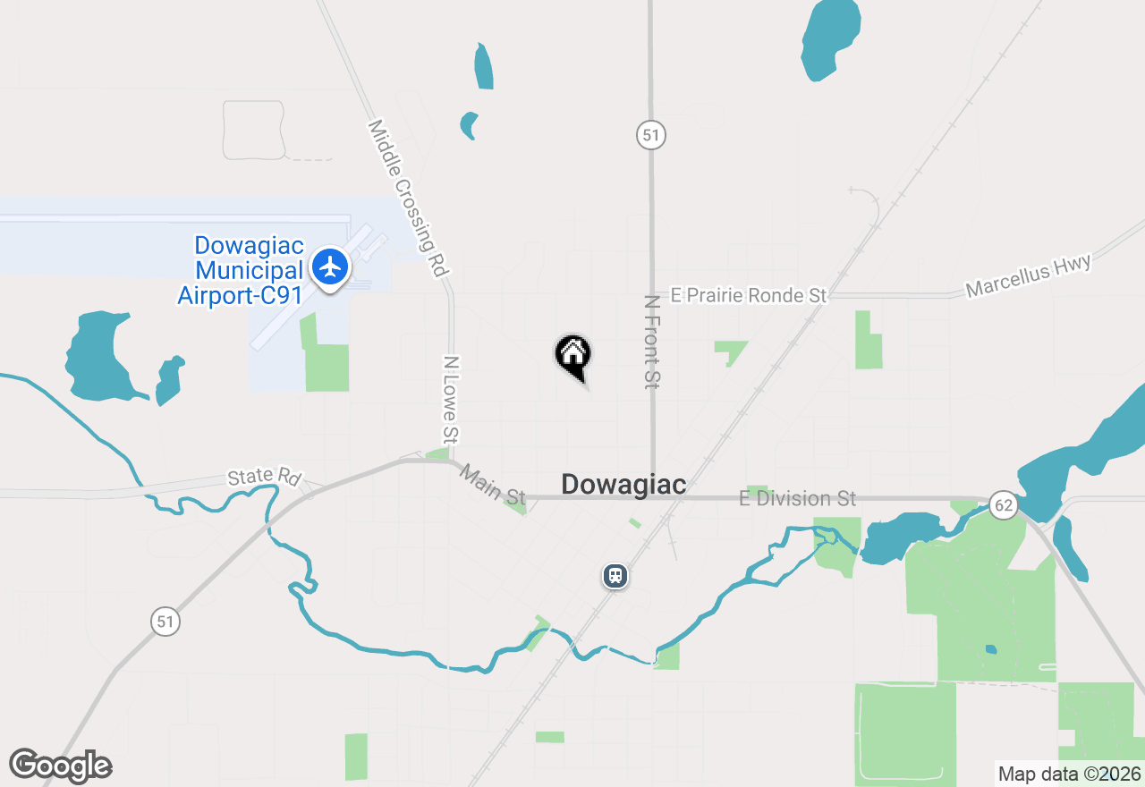 Map of 306 W Telegraph Street, Dowagiac, MI 49047