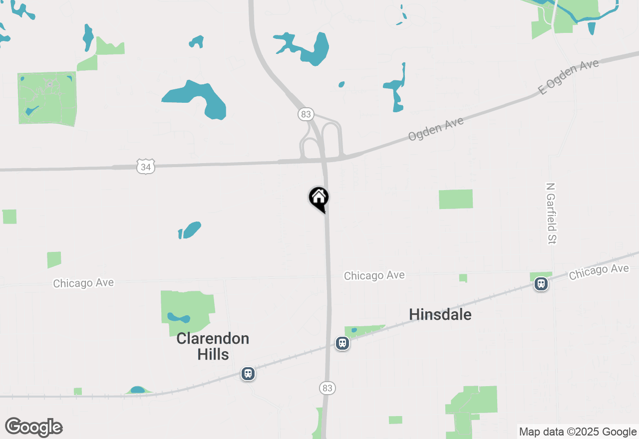 Map of 246 N Jackson Road, Clarendon Hills, IL 60514
