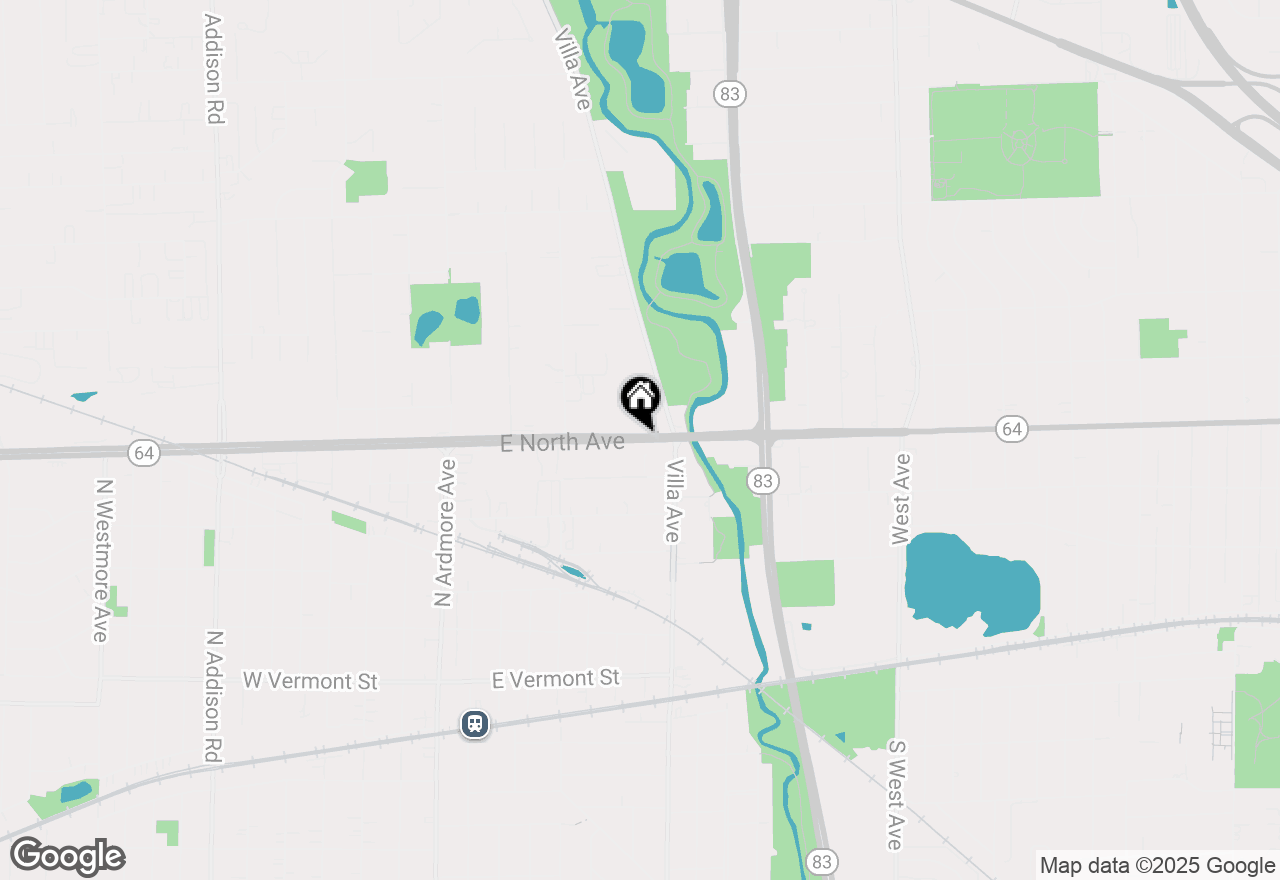 Map of 341 E North Avenue, Villa Park, IL 60181