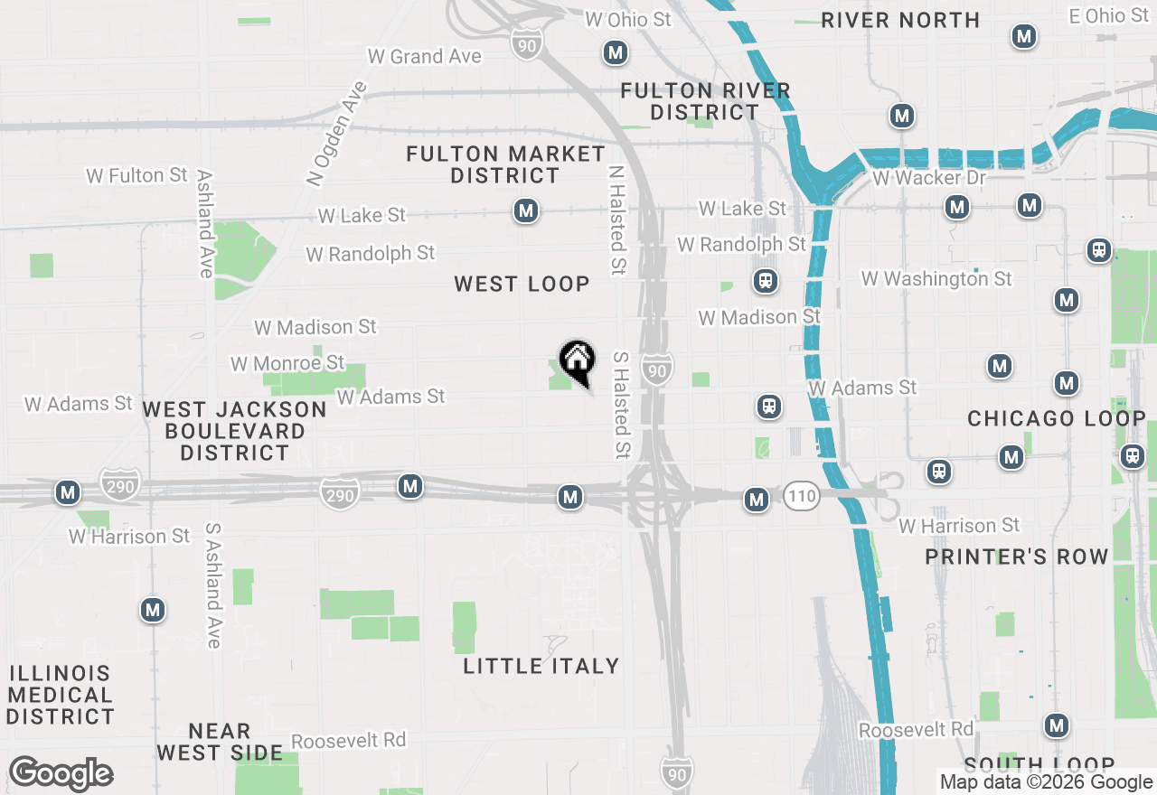 Map of 205 S Peoria Street, Chicago, IL 60607