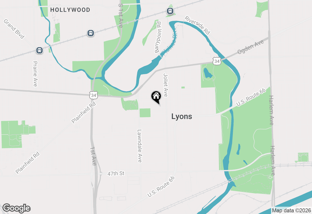 Map of 8034 42nd Street, Lyons, IL 60534