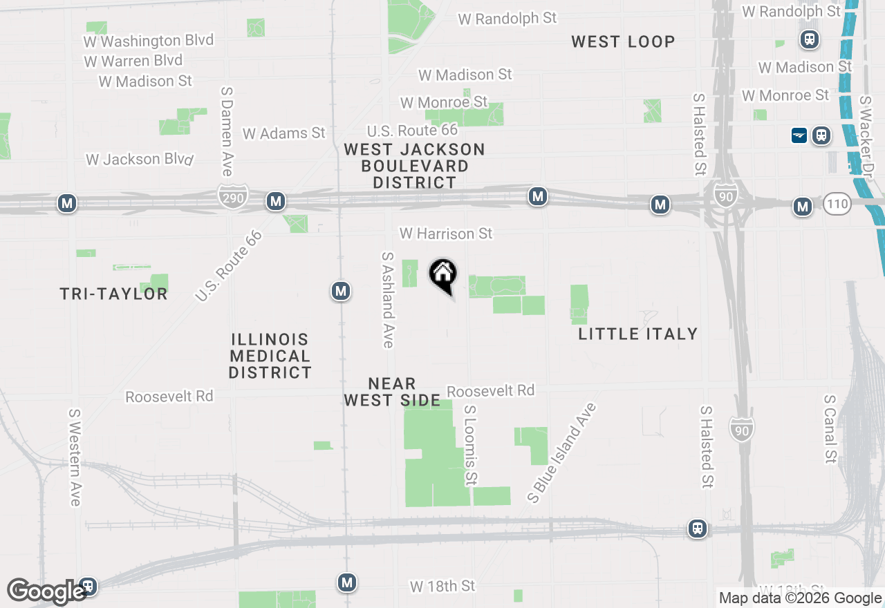 Map of 822 S Bishop Street #1, Chicago, IL 60607
