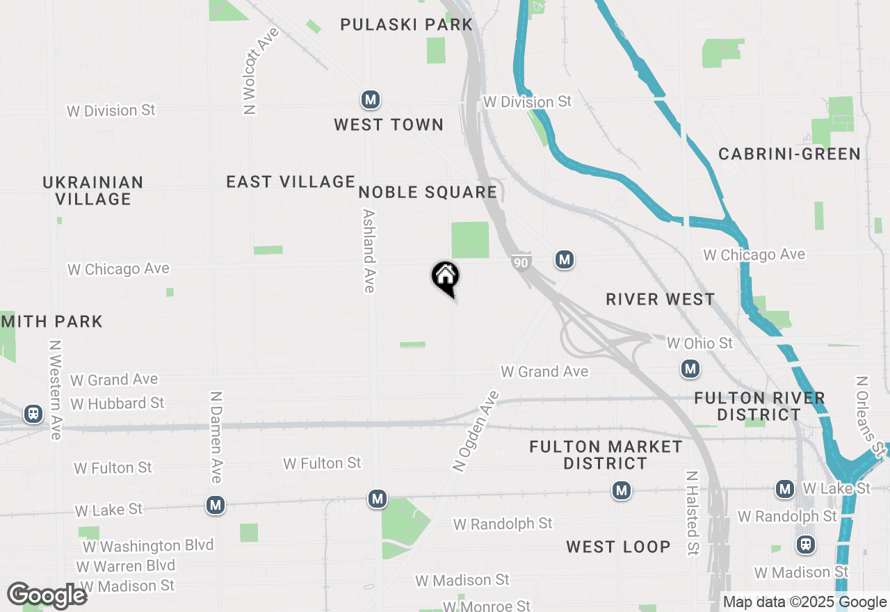 Map of 1407 W Huron Street #1, Chicago, IL 60642