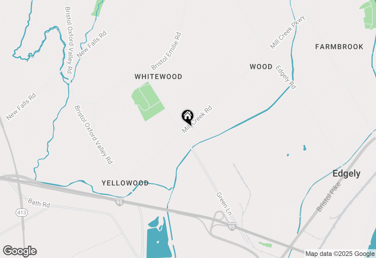 Map of 1 Mill Creek Road, Morrisville, PA 19067