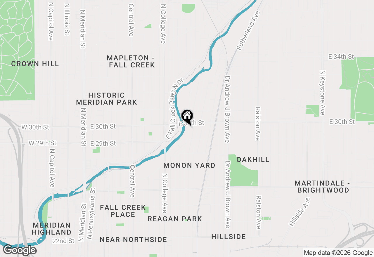 Map of 2948 Guilford Avenue, Indianapolis, IN 46205