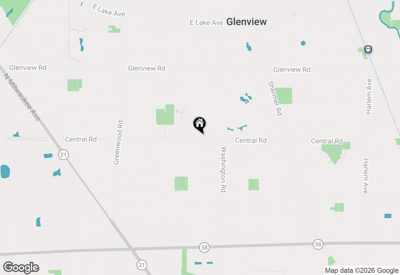 Map of 2824 Central Road, Glenview, IL 60025