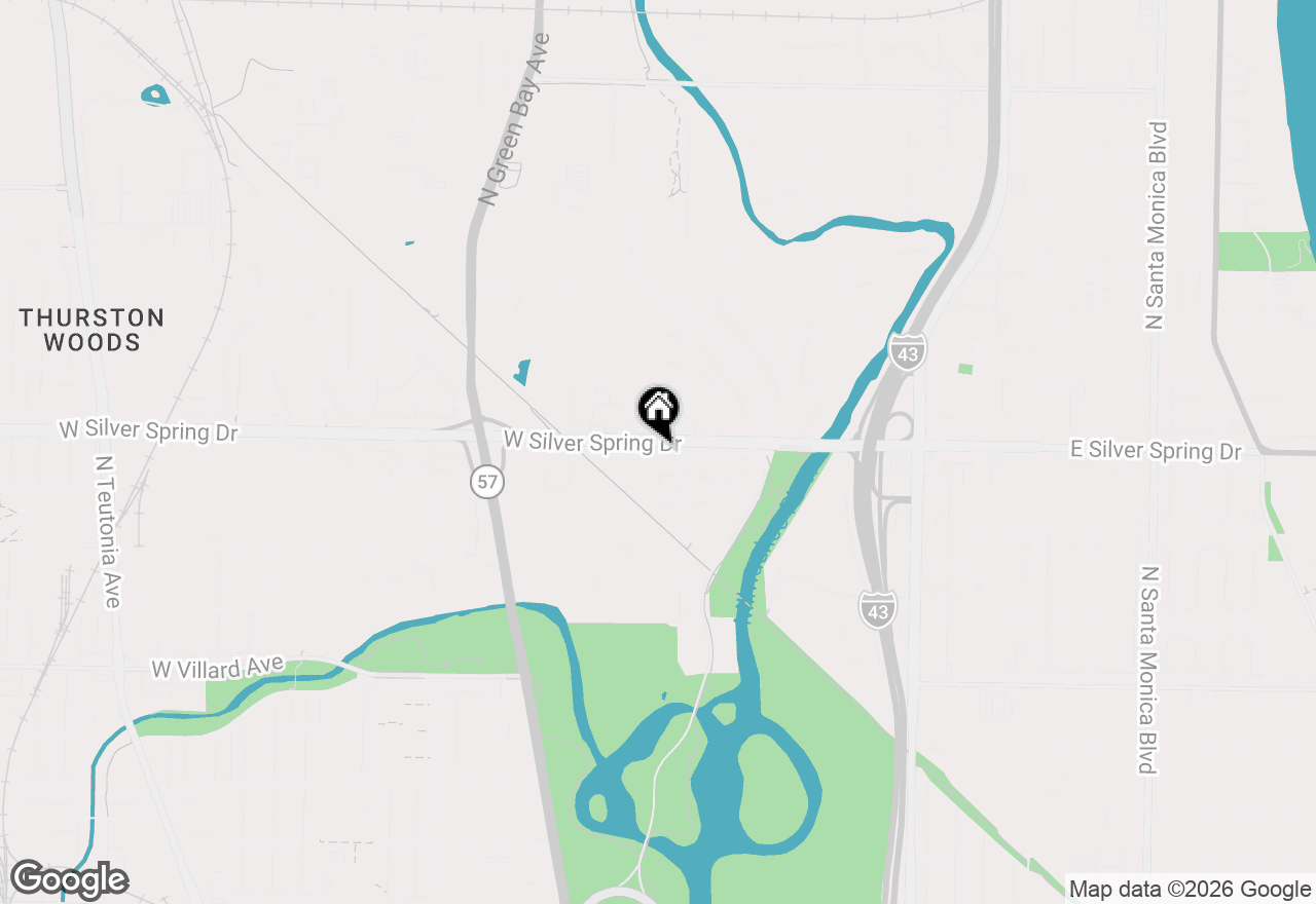 Map of 1333 W Silver Spring Dr, Milwaukee, WI 53209