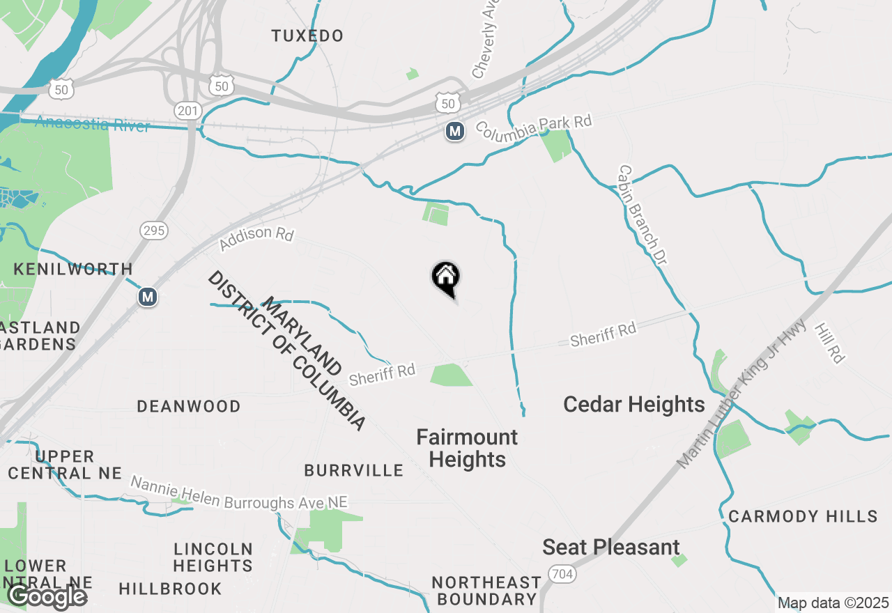 Map of 1309 Nome Street, Capitol Heights, MD 20743