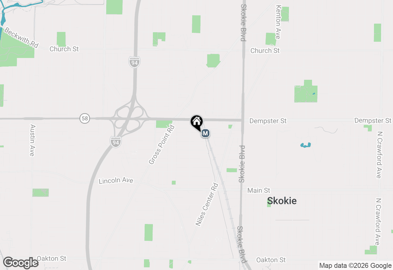 Map of 5036 Crain Street, Skokie, IL 60077
