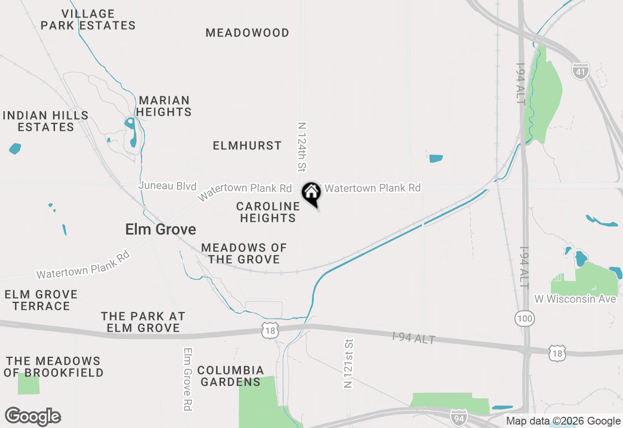 Map of 12315 W Christine Dr, Wauwatosa, WI 53226