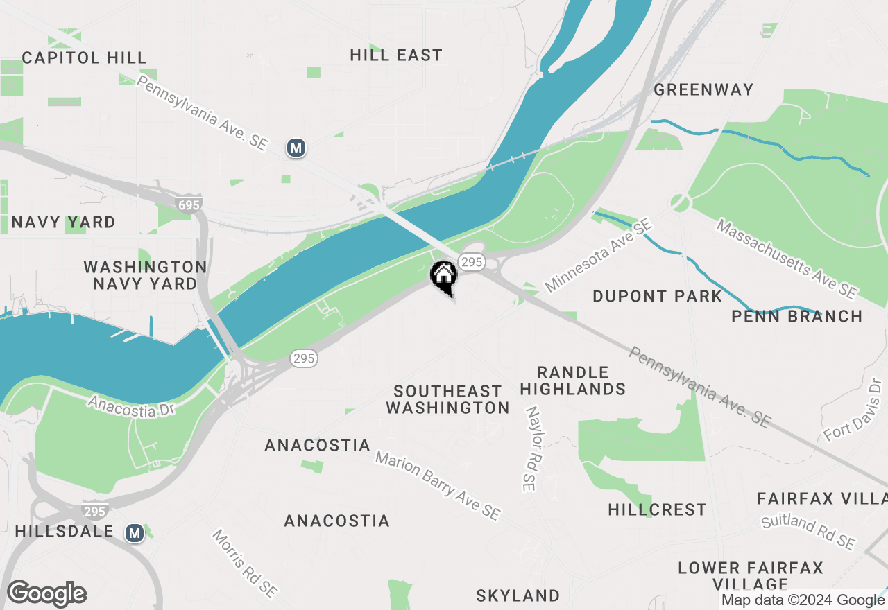 Map of 2106 Young Street Se, Washington, DC 20020