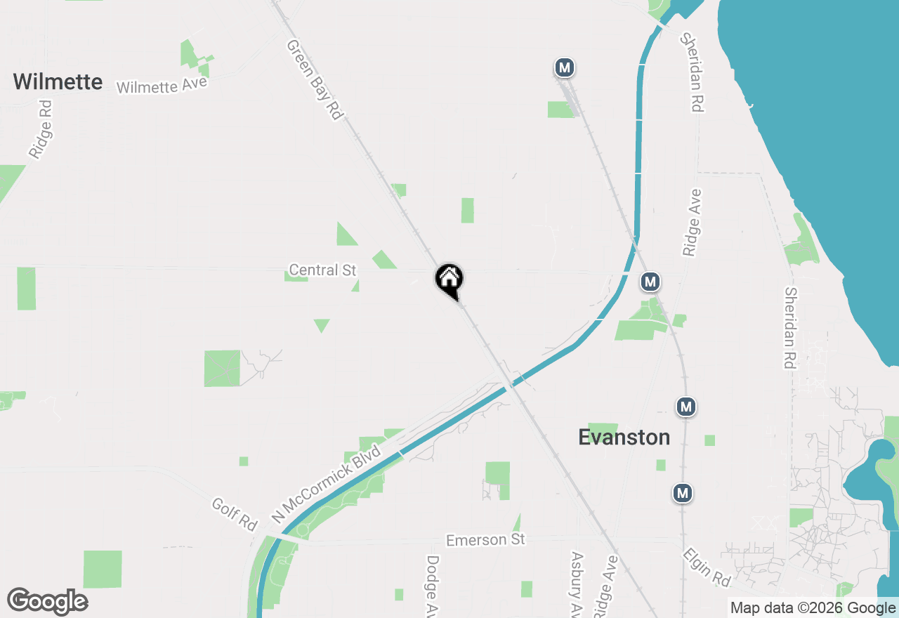 Map of 2500 Green Bay Road #402, Evanston, IL 60201
