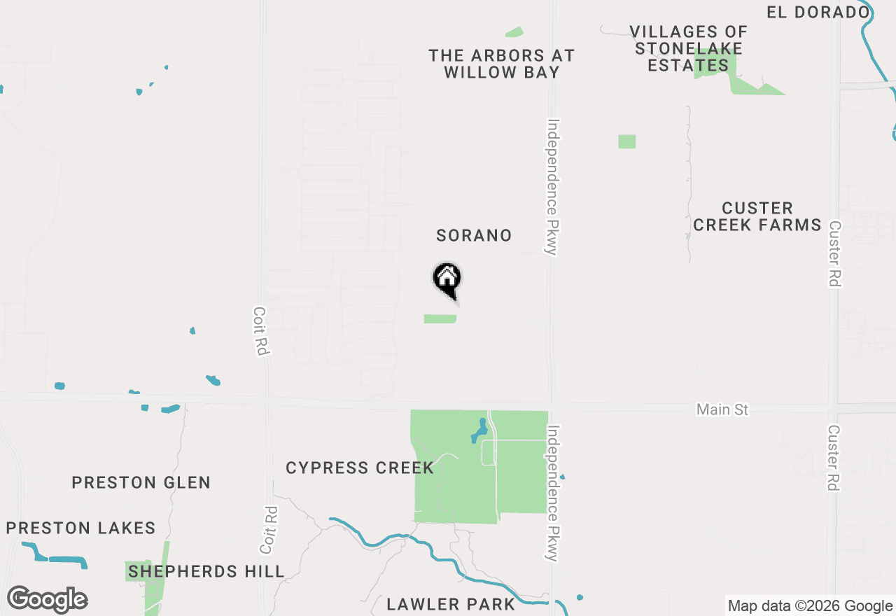 Map of 13924 Beacon Crest Lane, Frisco, TX 75035