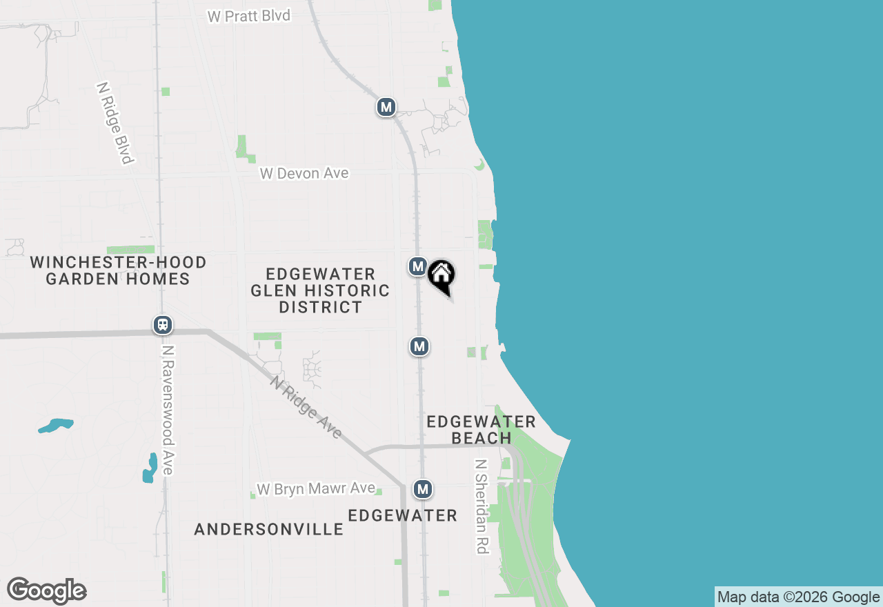 Map of 1057 W Glenlake Avenue #3, Chicago, IL 60660