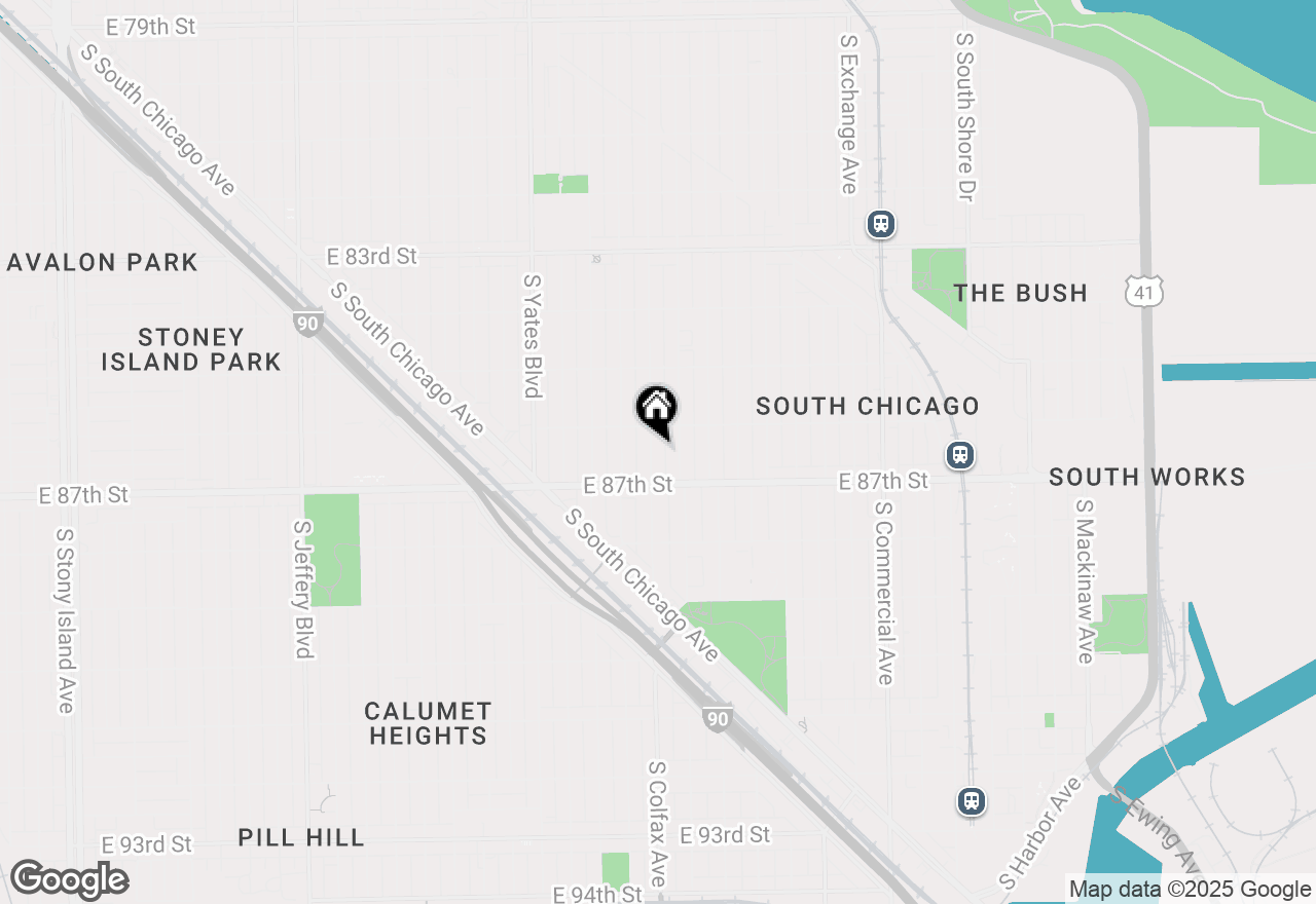 Map of 8627 S Colfax Avenue, Chicago, IL 60617