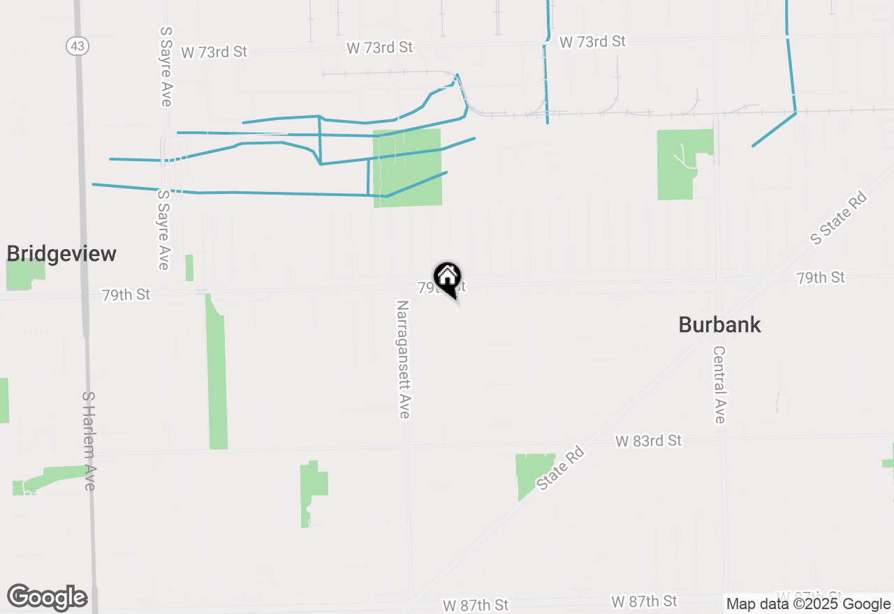 Map of 7921 Mobile Avenue, Burbank, IL 60459