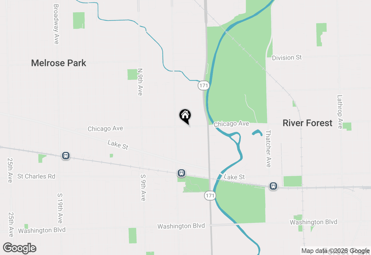 Map of 619 N 4th Avenue, Maywood, IL 60153