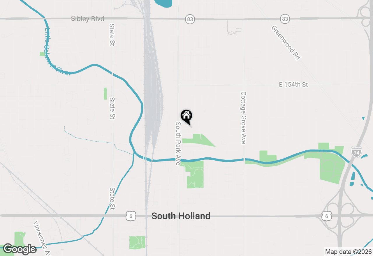 Map of 428 E 156th Place, South Holland, IL 60473