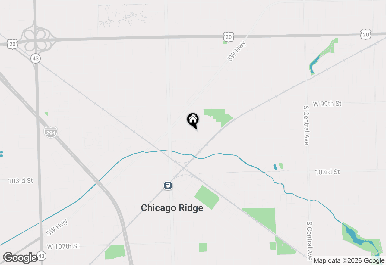 Map of 10024 Merrimac Avenue, Oak Lawn, IL 60453