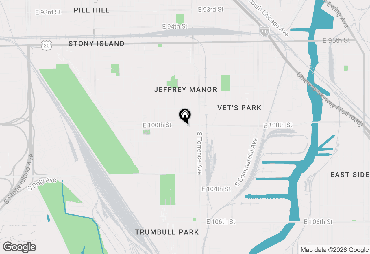 Map of 10005 S Calhoun Avenue, Chicago, IL 60617