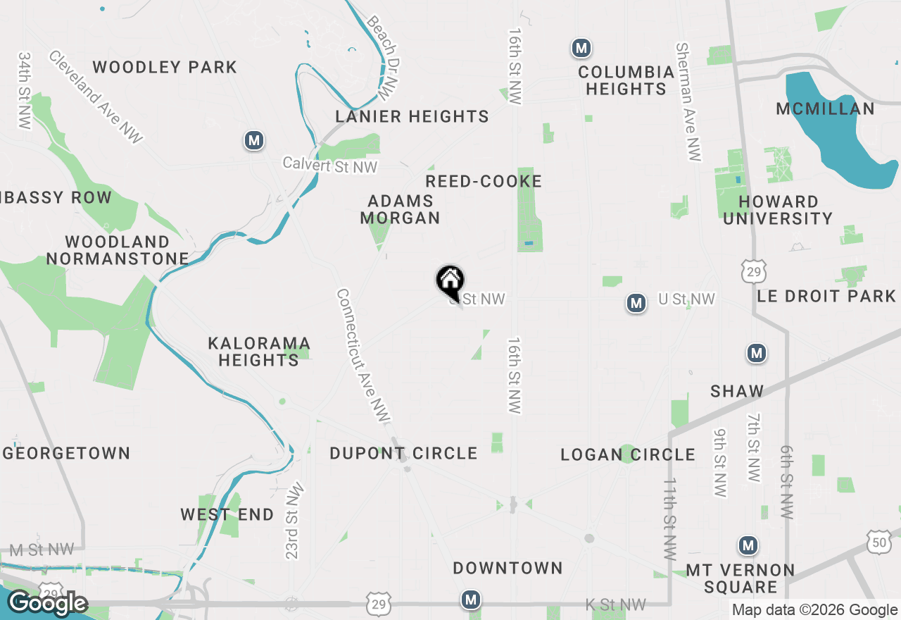 Map of 1753 Willard Street Nw #3, Washington, DC 20009